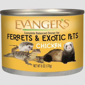 Evanger's Chicken Dinner for Ferrets & Exotic Pets Grain Free 6 oz. Can 12-Pack