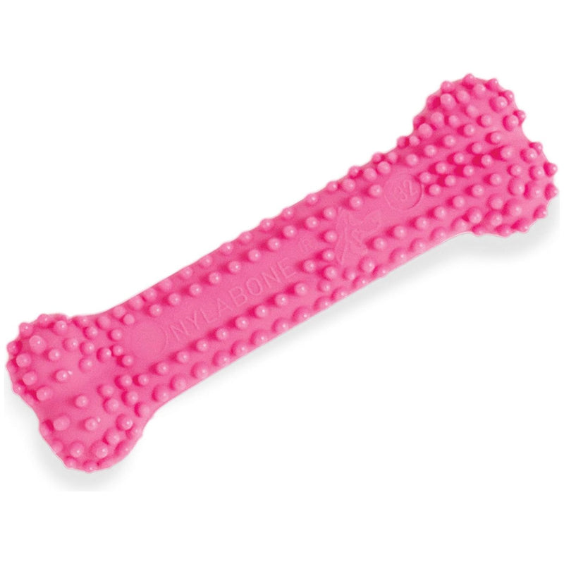 Nylabone Puppy Chew Teething Bone Dental Toys Pink, Petite 3-Pack