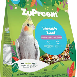 ZuPreem Sensible Seed Cockatiel Lovebird Food Seed Pellet Blend Medium Birds 2lbs.