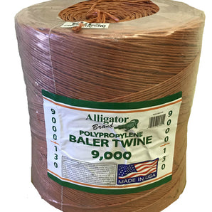 Alligator Brand Orange Polypropylene Baler Twine 9000 ft High Strength Trouble-Free