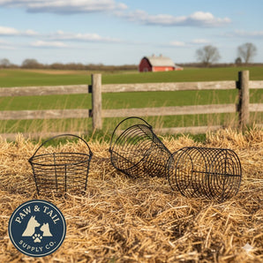 Little Giant Small Egg Basket Holds 3 Dozen Eggs Wire Coated Steel Basket 3-Pack