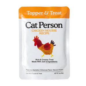 Cat Person Chicken Mousse Wet Cat Food Topper 3oz Pouch