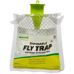 RESCUE! Disposable Fly Trap Outdoor Catches 20,000 Flies No Poison 4 Traps