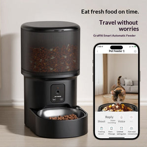 Smart Pet Feeder With Timed Feeding And Remote Voice Control