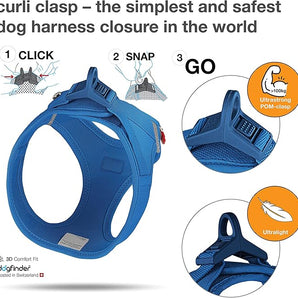 Curli Clasp Vest Harness Air-Mesh Blue