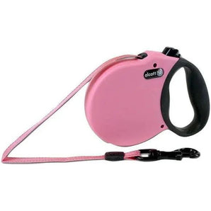 Alcott Adventure Retractable Reflective Belt Leash for Dogs, 10' Long, XS Pink