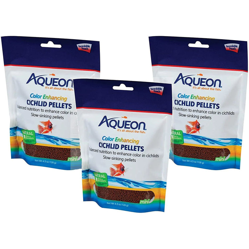 Aqueon Cichlid Color Enhancing Fish Food 4.5 Ounces Aqueon