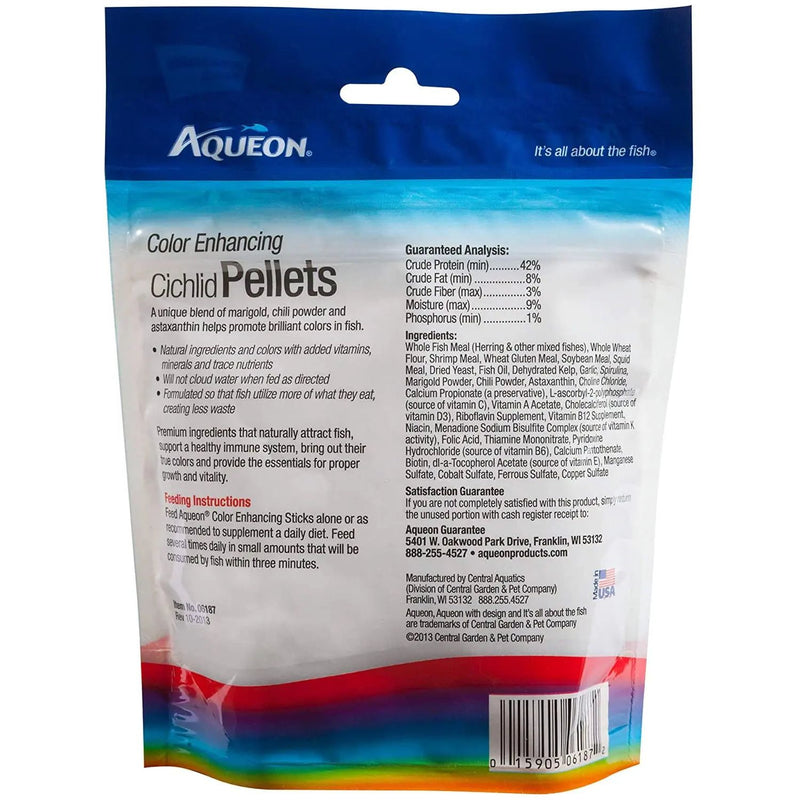 Aqueon Cichlid Color Enhancing Fish Food 4.5 Ounces Aqueon