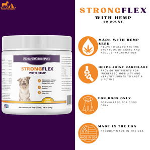 PiccardNaturePets StrongFlex with Hemp Joint Support for Dogs 60 Soft Chews
