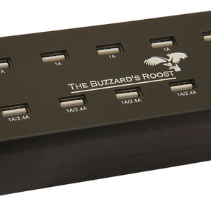 The Buzzard's Roost 10 Port Multi Charger for Garmin Alpha, DC50, TT10, T5 or TT15