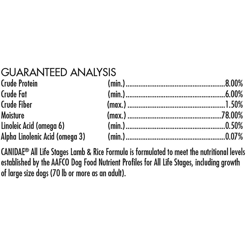Canidae Life Stages Lamb Rice Dog Food Canned 13 oz. Single Can Canidae