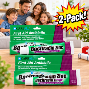 CareAll Bacitracin Zinc First Aid Antibiotic Ointment 1 oz. 2-Pack