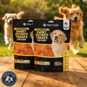 Elite Treats Sweet Potato Dog Treats 6 oz | USA Made, Grain-Free, Single Ingredient