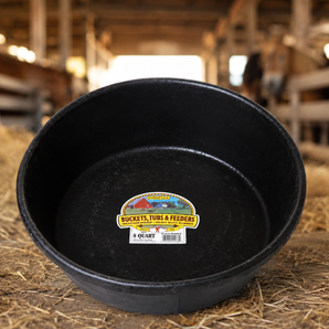 Little Giant Duraflex Rubber Feed Pan 8 Quart 2 Gallon Horses & Livestock 2-Pack