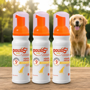 Douxo S3 PYO Mousse Dogs & Cats No-Rinse Skin Coat Care 5.1 oz 3-Pack