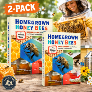 Little Giant Homegrown Honey Bees Book Beginner Beekeeping Guide 2-Pack