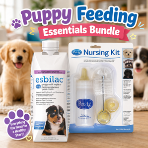 Puppy Feeding Essentials Bundle – Esbilac Liquid 16 oz & Nursing Kit 4 oz.