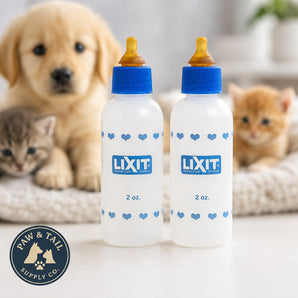 Lixit Nursing Baby Bottle Kittens Puppies Small Animals Hand Feeding 2oz 2-Pack