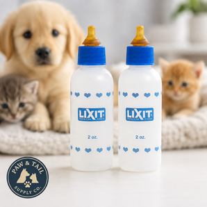 Lixit Nursing Baby Bottle Kittens Puppies Small Animals Hand Feeding 2oz 2-Pack