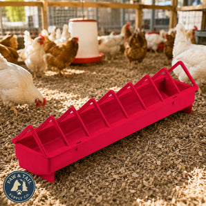 Little Giant Plastic Poultry Trough Feeder Heavy Duty Wide Spacing 20-Inch 2-Pack