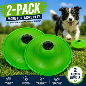 Soothing Saucer Dog Anxiety Relief Toy Licking Dispenser Stress Calming Patented 2-Pack