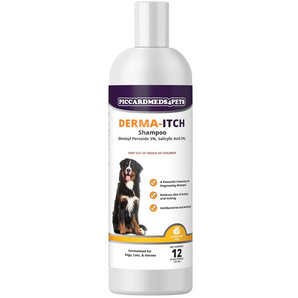 Piccardmeds4pets Derma-Itch Shampoo for Dogs 12 oz. + FREE Camo Bandana!
