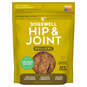 Chicken Dog Hip & Joint Grillers Treats, Recipe (12oz)