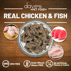 Chicken Grain Free Cat Dave's Naturally Healthy Shredded Fisherman's Stew Wet Food (5.5oz)