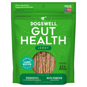 Beef Dog Gut Health Jerky Treats, Lamb (10oz)