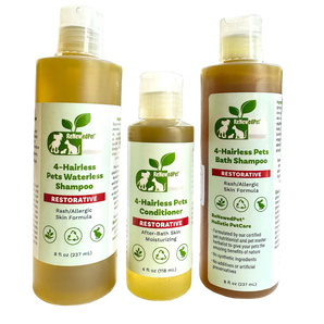 4 Hairless Pets Restorative Shampoo & Waterless Conditioner