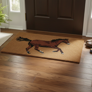 Flexgard Coco Entrance Mat Galloping Horse Non-Slip Heavy Duty Dirt Trapper