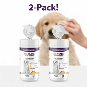 Piccardmeds4pets No More Tears Eye and Stain Wipes for Pets 2-Pack