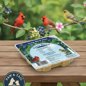 Heath Outdoor Fancy Blend Suet Cake 9.27oz High Energy All-Season Bird Food