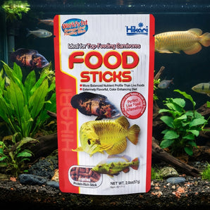 Hikari Food Sticks Floating Fish Food for Top Feeding Carnivores 2.0 oz