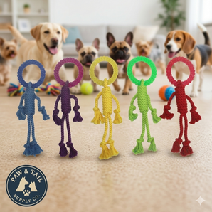 Multipet Nuts for Knots Rope Man Dog Toy 12-Inch, Assorted Colors