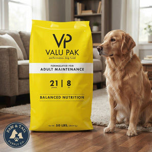 Valu-Pak 21/8 Adult Maintenance Dog Food Yellow Bag 50lbs.