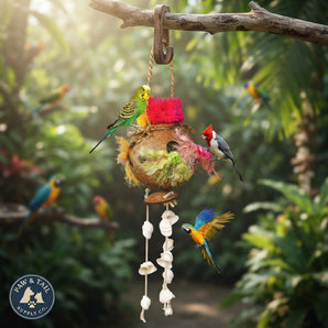 Prevue Tropical Teasers Coconut Fun Bird Toy Ideal for Small to Medium Birds