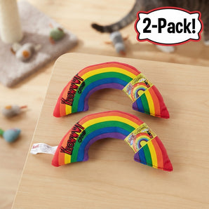 Yeowww Rainbow Cat Toy 100% Organic Catnip Stuffed DuckyWorld 2-Pack