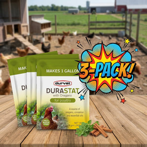 DuraStat Poultry Water Supplement Oregano Essential Oils Antibiotic-Free 4g 3-Pack