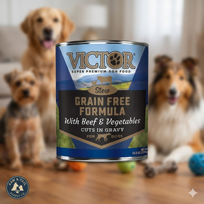 Victor Grain Free Beef & Vegetable Recipe Wet Dog Food 13.2 oz Cuts in Gravy