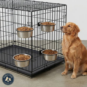 ProSelect Stainless Steel Cage Bowl for Dogs Kennels & Crates 48 oz. 4-Pack