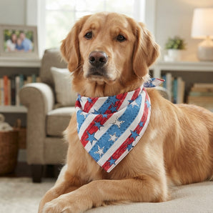 Pet Bandana for Your All American Hound or Outdoor Dogs, American Denim