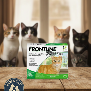 Frontline Plus for Cats 3 Pack Flea Tick Treatment Kills Eggs & Larvae