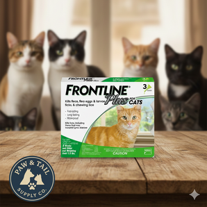 Frontline Plus for Cats 3 Pack Flea Tick Treatment Kills Eggs & Larvae