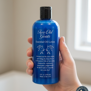 Two Old Goats Essential Lotion for Tired Muscles Nourishing Goat Milk 8 oz.