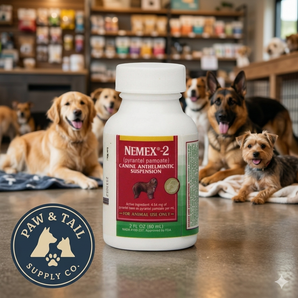 Nemex-2 Dog Wormer Pyrantel Pamoate Oral Suspension 60mL Caramel