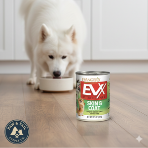 EVX Restricted Diet Skin & Coat Dog Food 12.5 oz Omega Fatty Acids & Zinc 12PCK