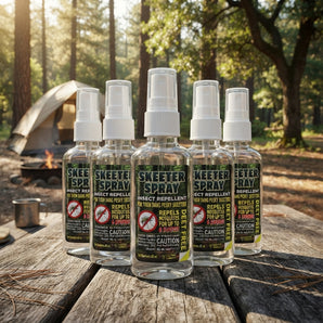Skeeter Spray Insect Repellent Deet-Free Mosquito Tick Protection Travel Size 60ml 5-Pack