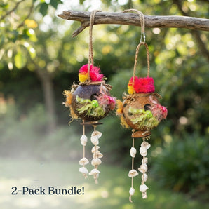Prevue Tropical Teasers Coconut Fun Bird Toy Ideal for Small to Medium Birds 2-Pack