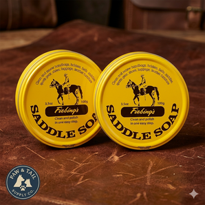 Fiebing's Yellow Saddle Soap Leather Cleaner & Conditioner for Saddles Boots Shoes 3.5oz 2PK